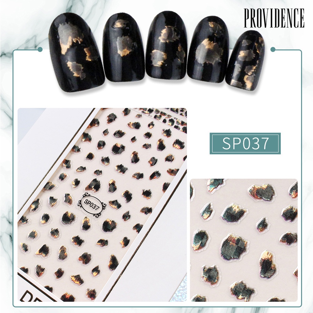 Providence 3D Snowflake Flower Star Gilding Waterproof Adhesive Nail Stickers Decals Decor