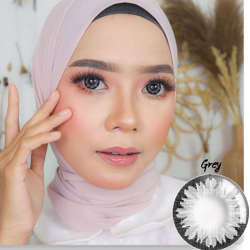 Softlens X2 Mochi BIG EYES DIA 16.00mm NORMAL & MINUS GREY HAZEL BLACK BLUE (-0.50 s/d -3.00) GRAY Lensa Kontak-1