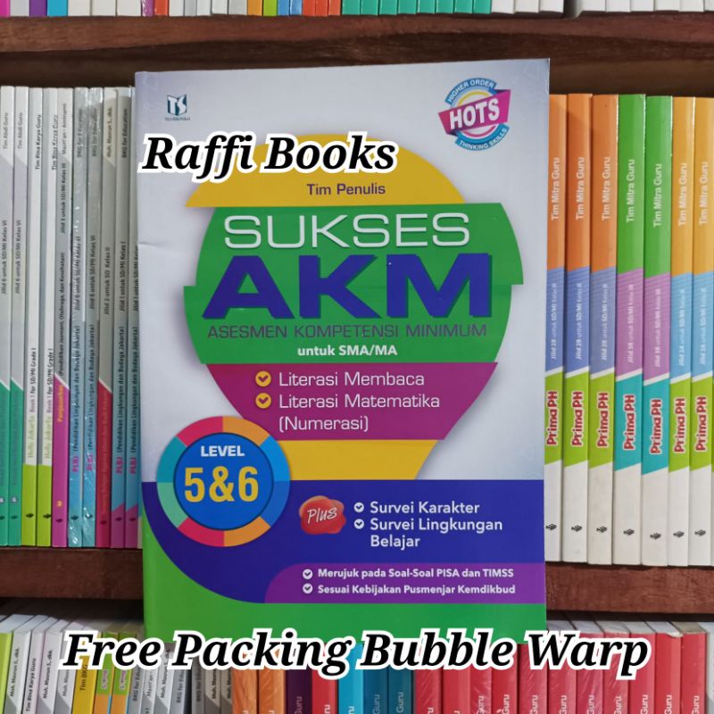 Buku Soal Sukses AKM Level 5 dan 6 Untuk SMA/MA Tiga Serangkai