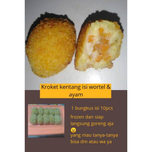 

Kroket isi Wortel Ayam 10 pcs/box