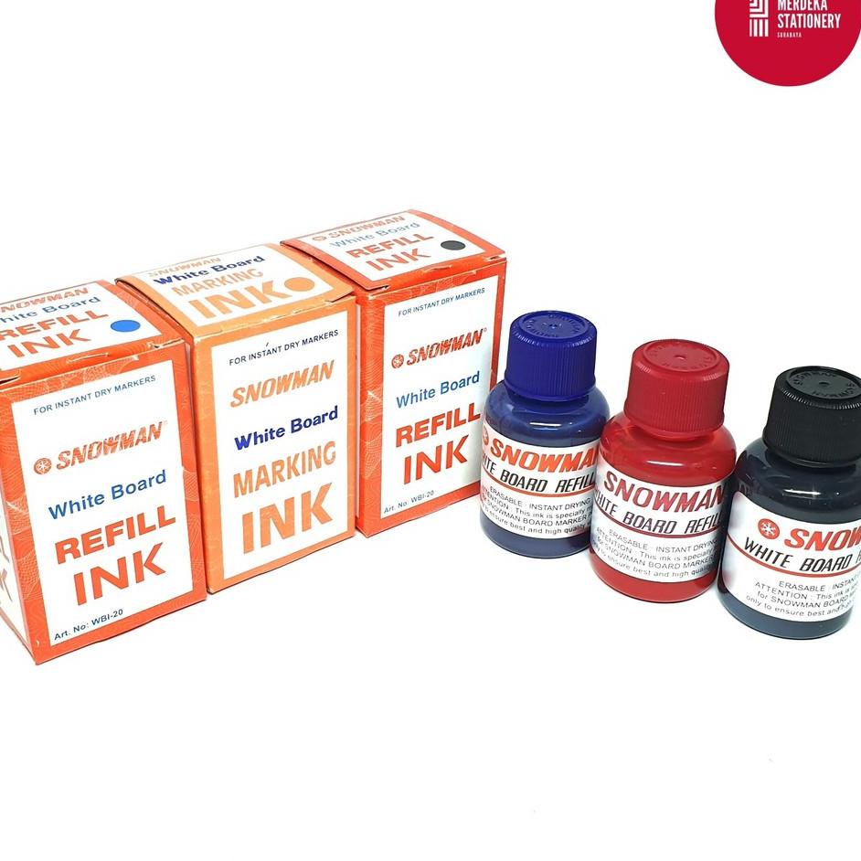 

Update! Refill/Isi/Tinta Spidol/Marker Papan Tulis/White Board Snowman WBI-20HTM/BR/MRH ..