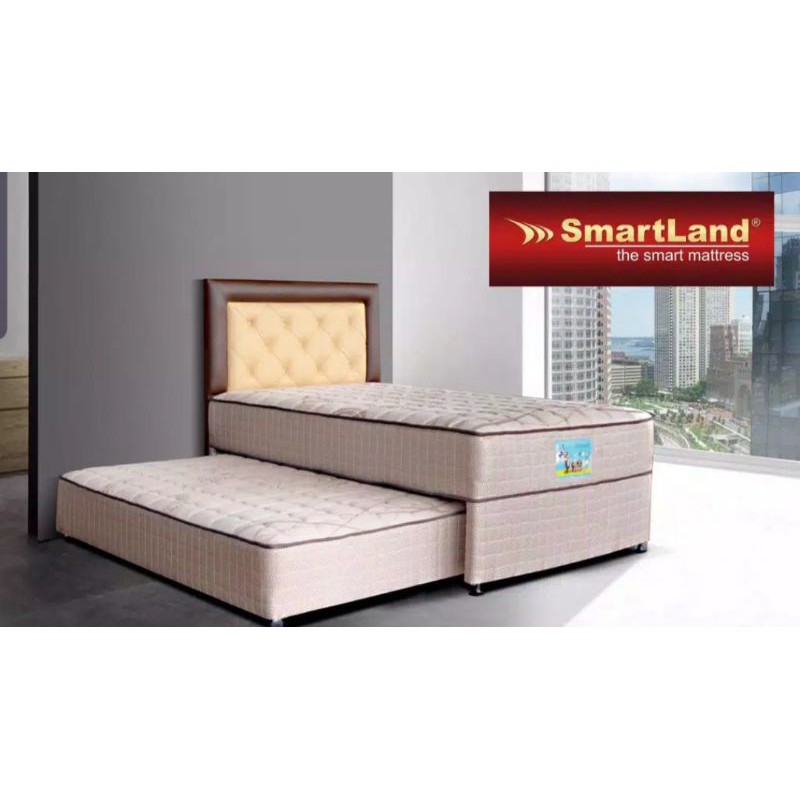 Spring bed dorong anak polos/ bed sorong / bed dorong / 2 in 1 Smartland