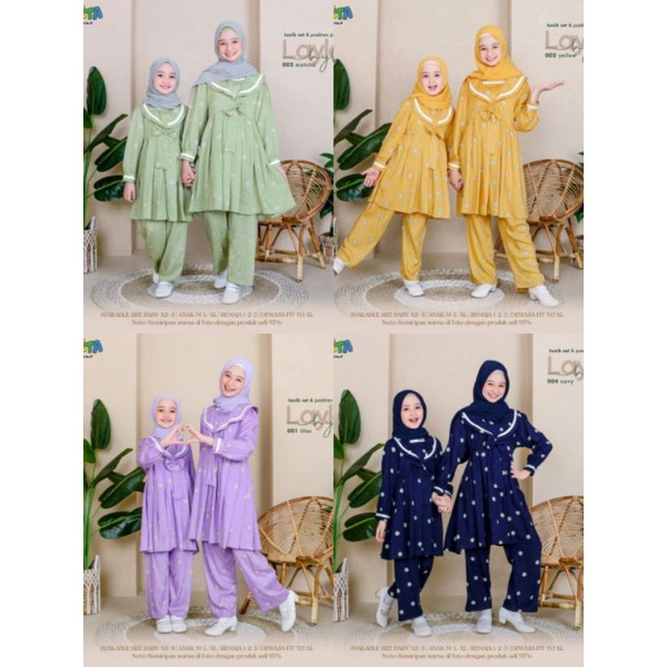 READY Fashion Muslim Anak Set Tunik Layla by Zeta