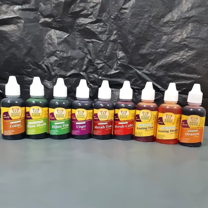 

Pewarna Makanan Kopoe-kopoe / Pewarna Cair @30ml