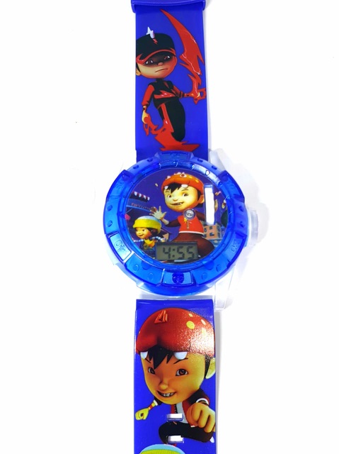 Jam Tangan Anak Melody Laser Proyektor Digital BOBO BOY