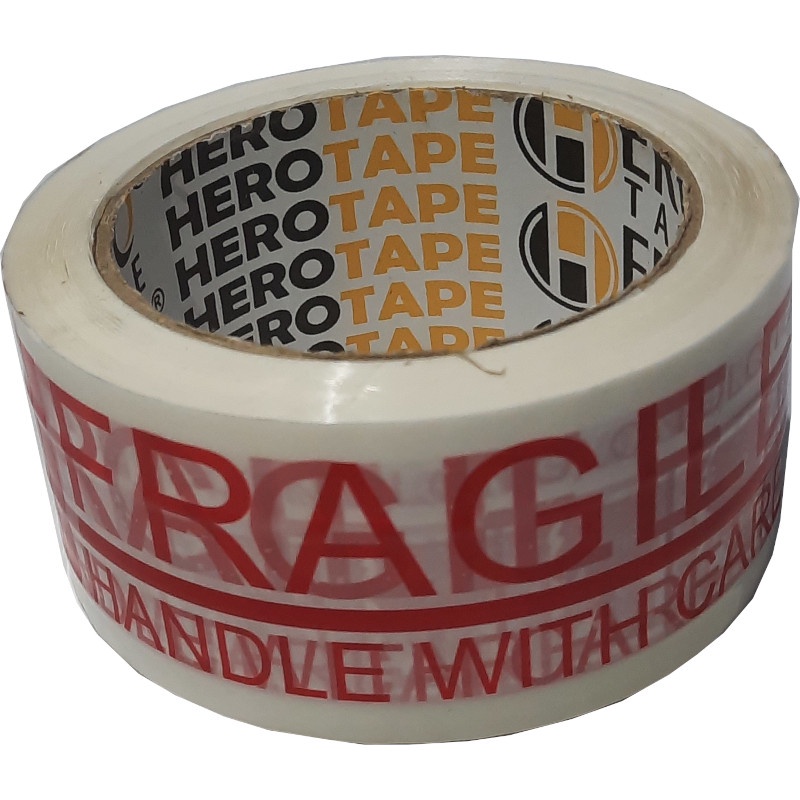 Lakban OPP Tape Fragile Merah/Putih 48 mm x 90 yard JANGAN DIBANTING