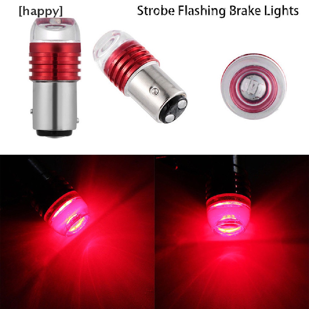 Ha 2pcs Lampu Led Strobo 1157 Bay15D P21 / 5w Warna Merah Untuk Rem / Mundur Mobil