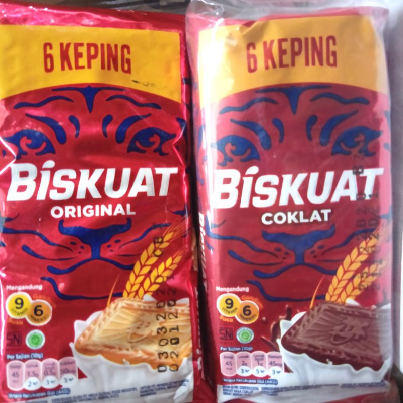 

Biskuat energi ukuran sedang kemasan renteng