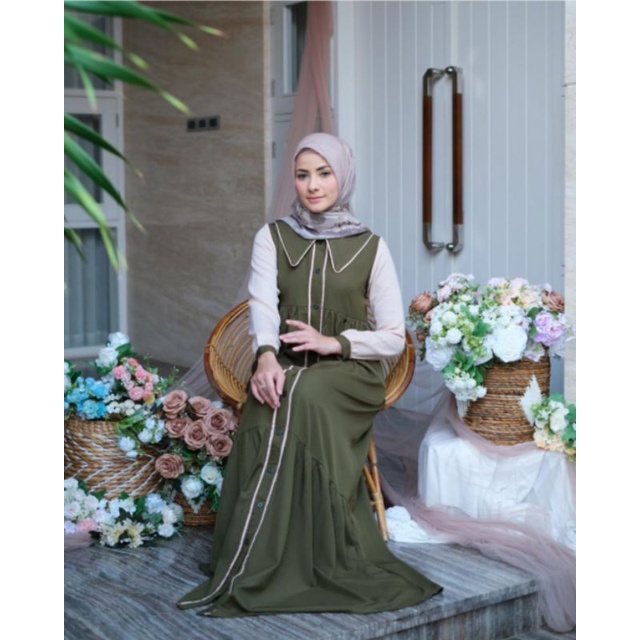 Baju Javina Sheila Outer Army (Kerah)