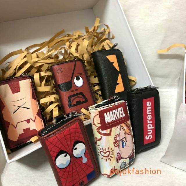 Dompet STNK Gantungan Kunci Mobil Motor Motif Character Lucu dan Unik