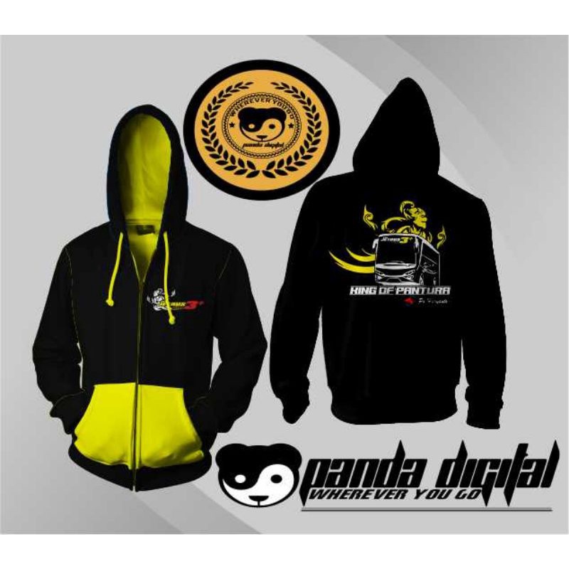 jaket ziper hoodie Scania king of Pantura jet bus po hariyanto