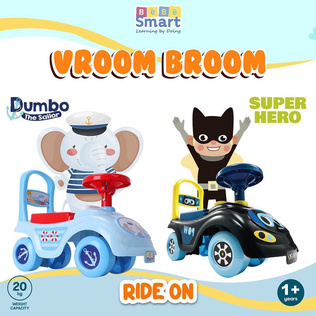 BEBE SMART RIDE ON VROOM BROOM / MAINAN MOBIL ANAK