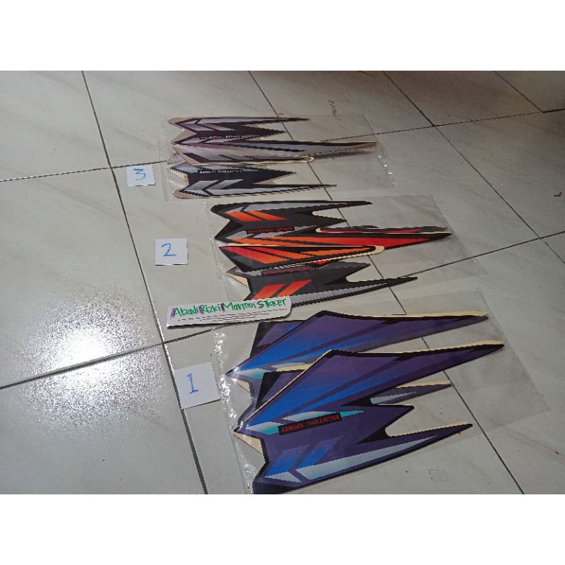 Stiker body Striping Rx king 2002 2003 cream gold merah ungu Oren hitam bahan seperti Ori grade A
