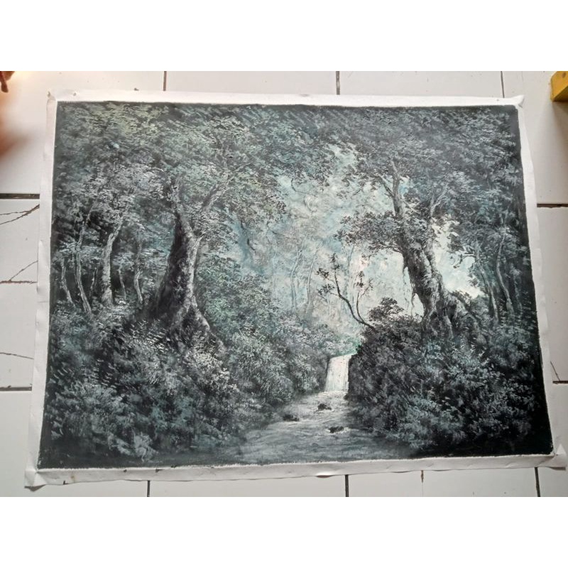 Lukisan kanvas asli bukan print atau cetakan
