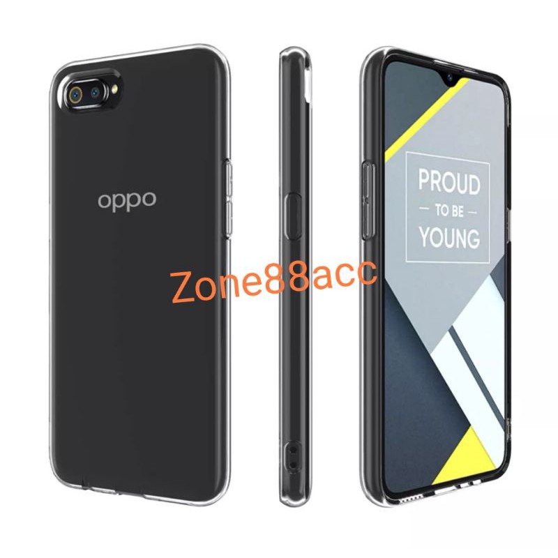 Oppo A1K Realme C2 Softcase Silicon Ultrathin Clear Case TPU Casing Cover Bening