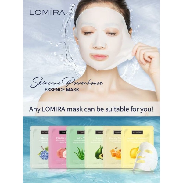 [Per Sachet] Masker Lomira Skincare Powerhouse Essence Mask Original BPOM