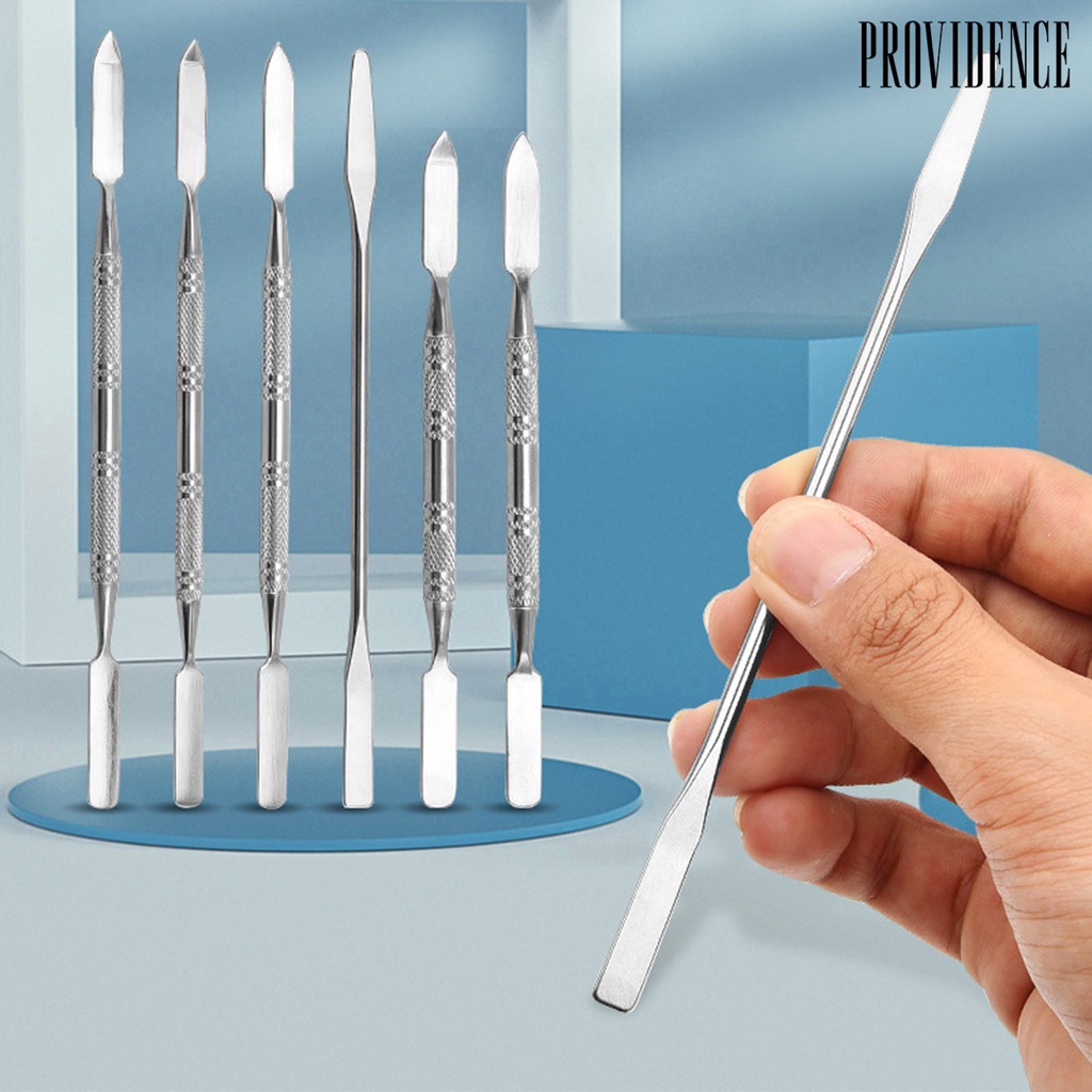 Providence 1 Set Alat Pembersih Kutikula Kuku Dua Sisi Bahan Stainless Steel Tahan Lama