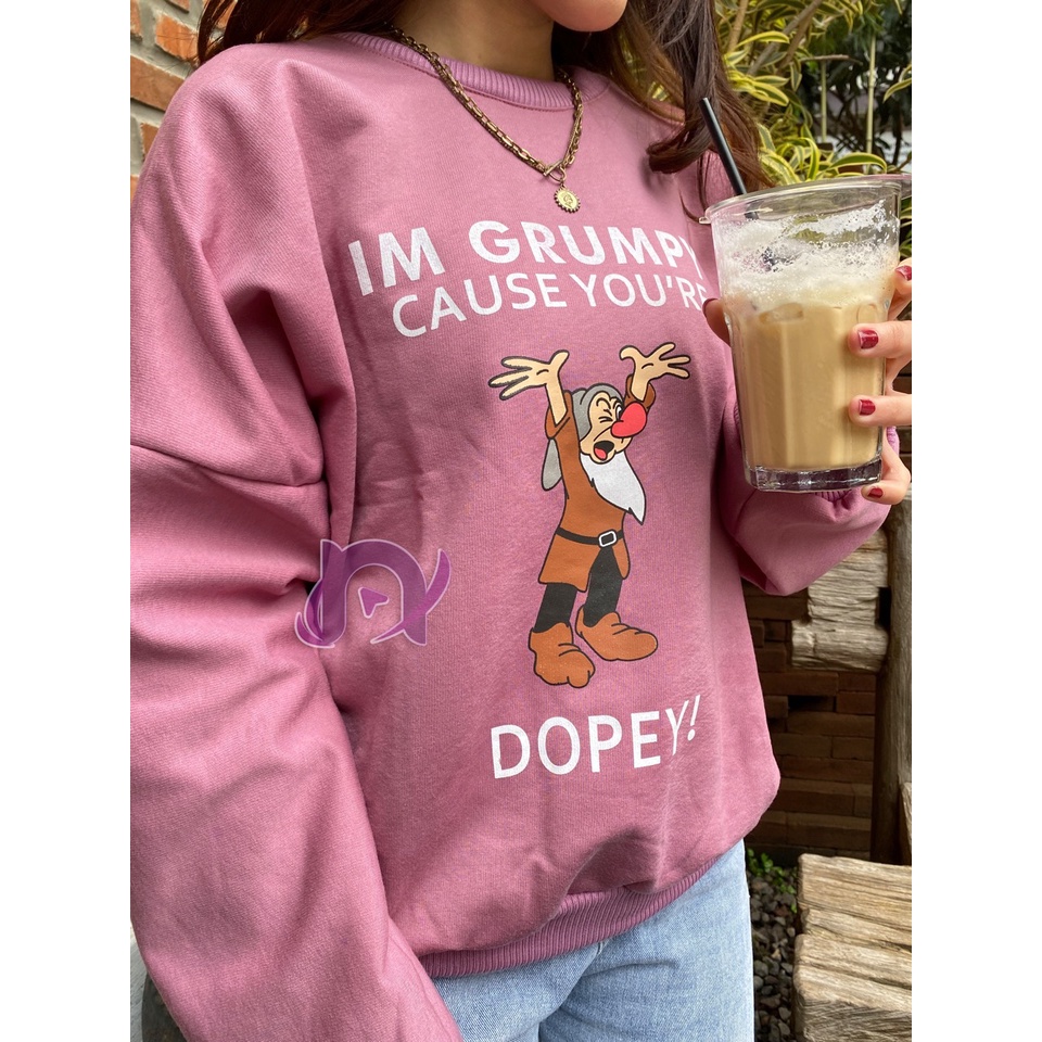 I AM GRUMPY SWEATER CREWNECK BAHAN FLEECE