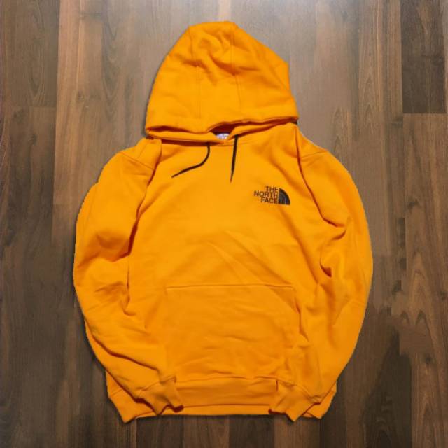 yellow north face sweatshirt