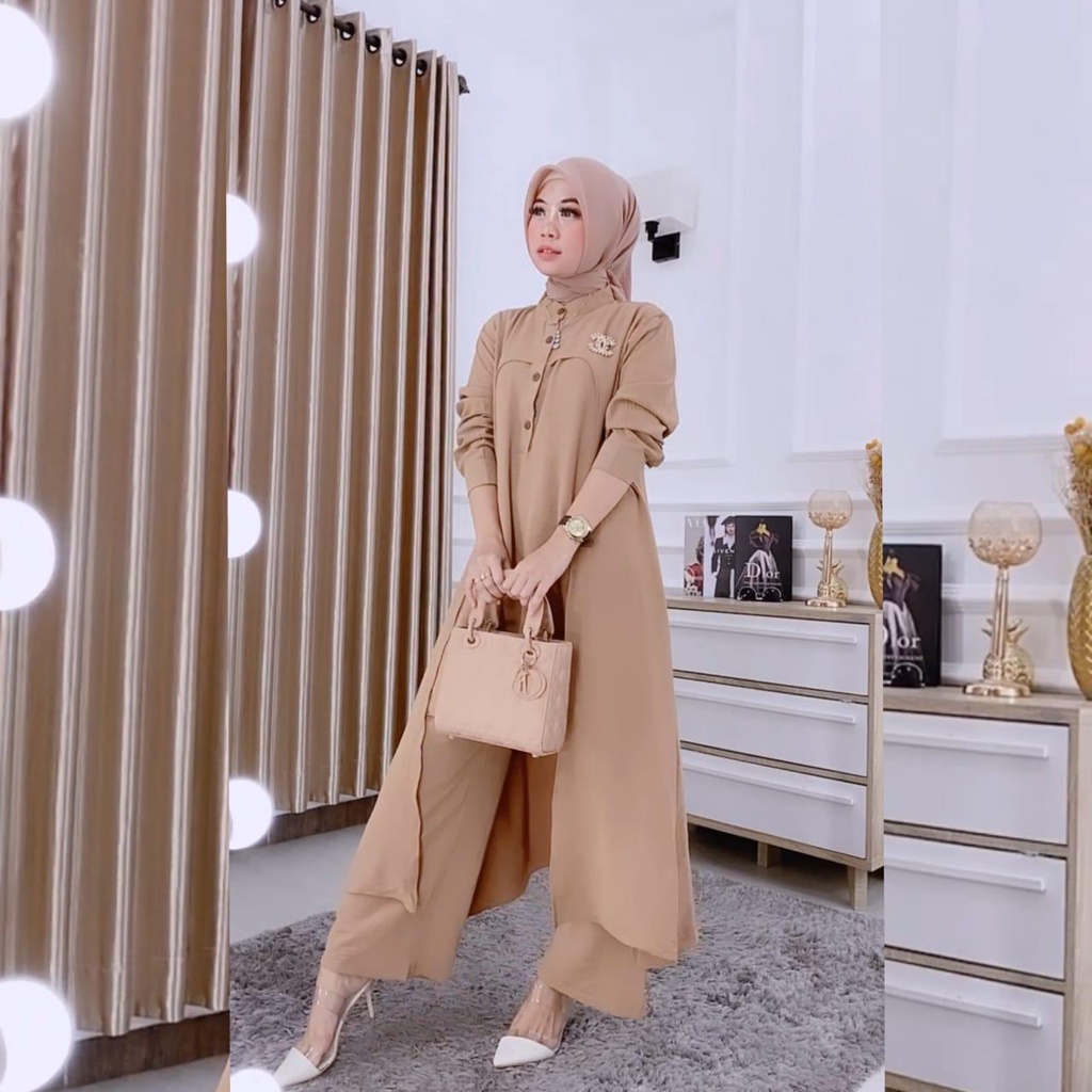 Sakinah Set One Set Sakinah / Baju Setelan Wanita Kekinian / Baju One Set Wanita / One Set Polos Wan
