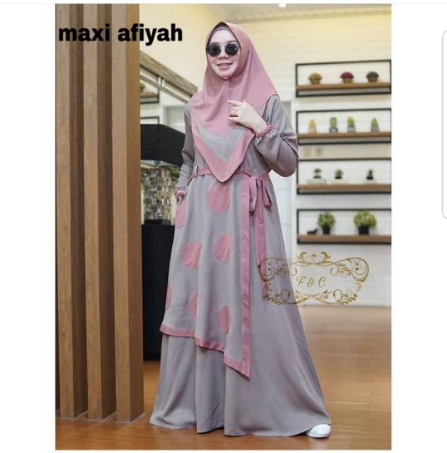 Maxy Afiyah, maxy dress, dress muslim, long dress, dress lebaran, baju lebaran, gamis, gamis Ramadan