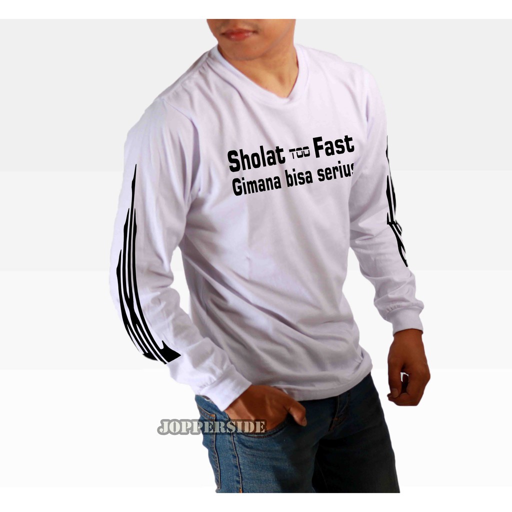 JOPPERSIDE T SHIRT KAOS DISTRO DAKWAH MUSLIM LONG SLEEVE LENGAN PANJANG PRIA ORIGINAL TL8