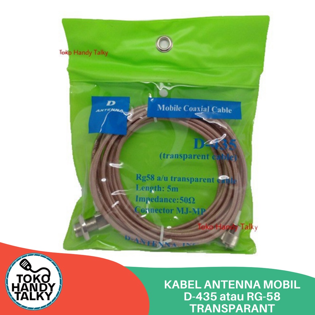 KABEL ANTENNA MOBIL D-435 ATAU RG-58 TRANSPARANT NEW