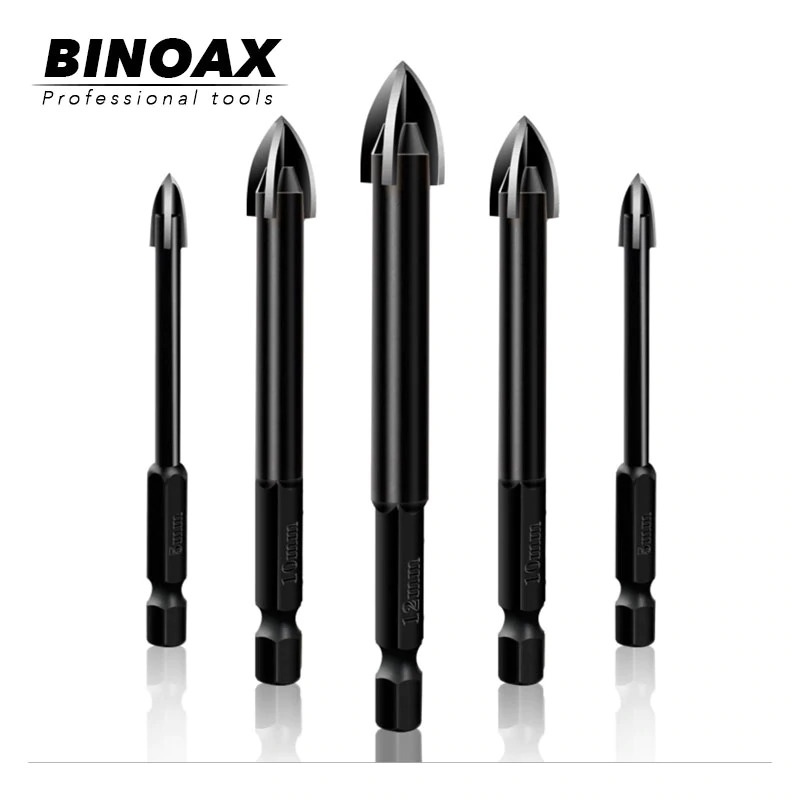 Binoax Mata Bor Tungsten Drill Bit 4 5 6 8 10 12mm 6 PCS - MGDK003 - Black