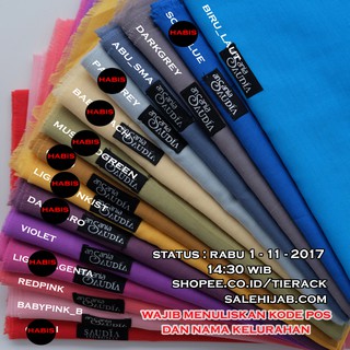 Saudia katun rawis segiempat - Hijab segi empat ( Di atas 