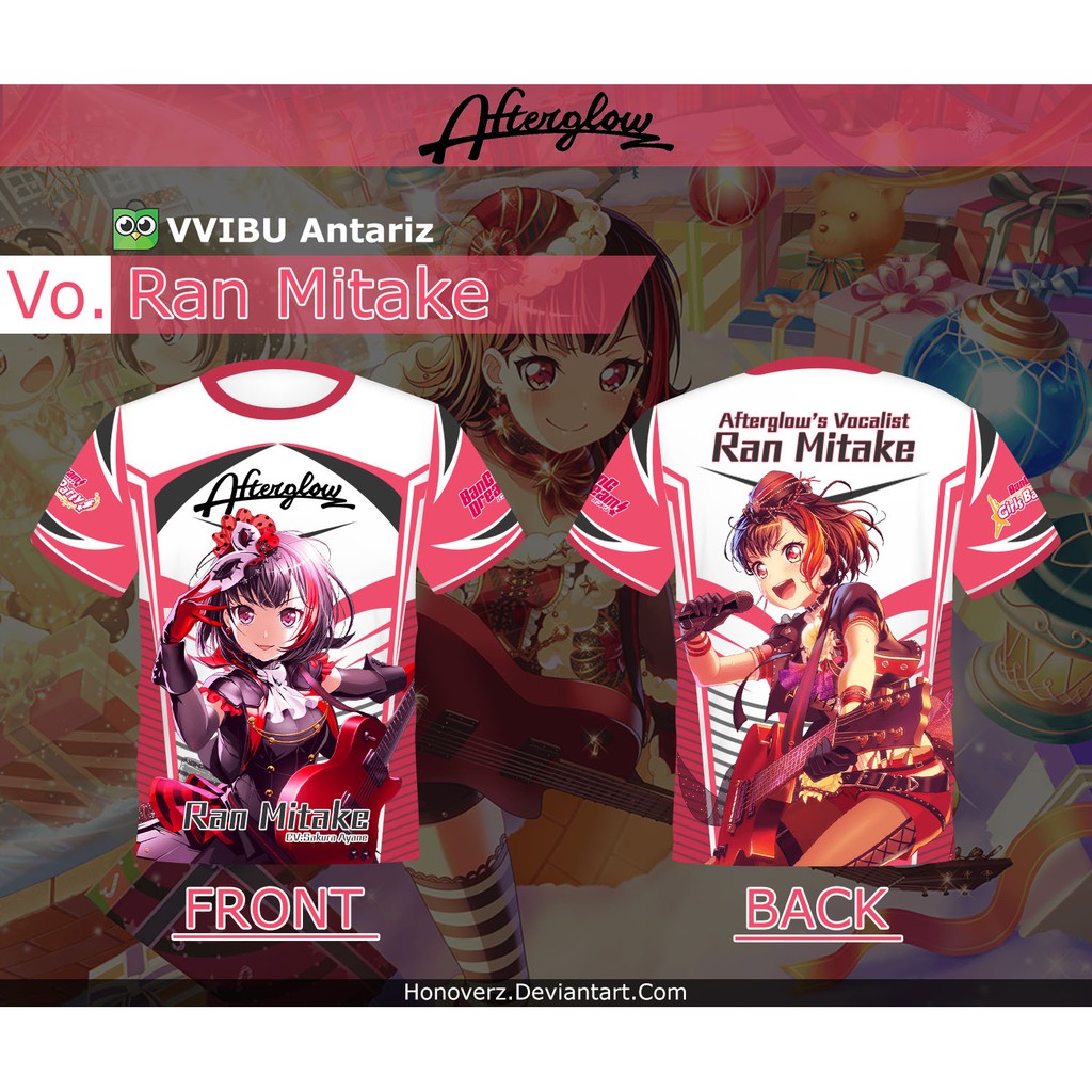 Kaos Jersey Ran Mitake Bang Dream