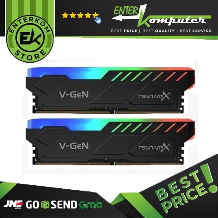 V-GeN TsunamiX RGB-V DDR4 PC28800 3600Mhz Dual Channel 16GB (2x8GB) 18-19-19-39