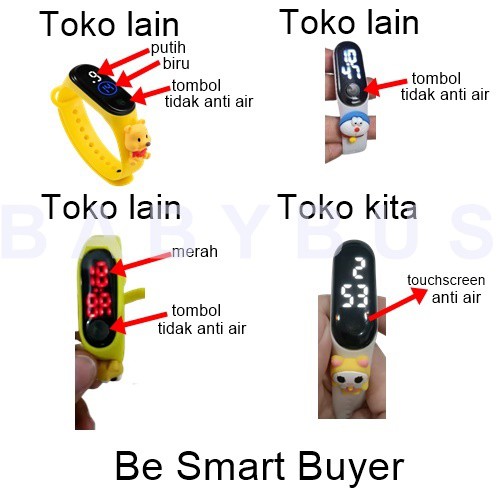 BBS J017 Jam Tangan Anak Elektronik Led Motif Kartun Tahan Air Termurah IMPORT