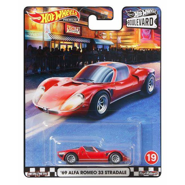 Diecast Hot Wheels 69 ALFA ROMEO 33 STRADALE Merah HW Boulevard D Hotwheels Mobil Mainan Anak