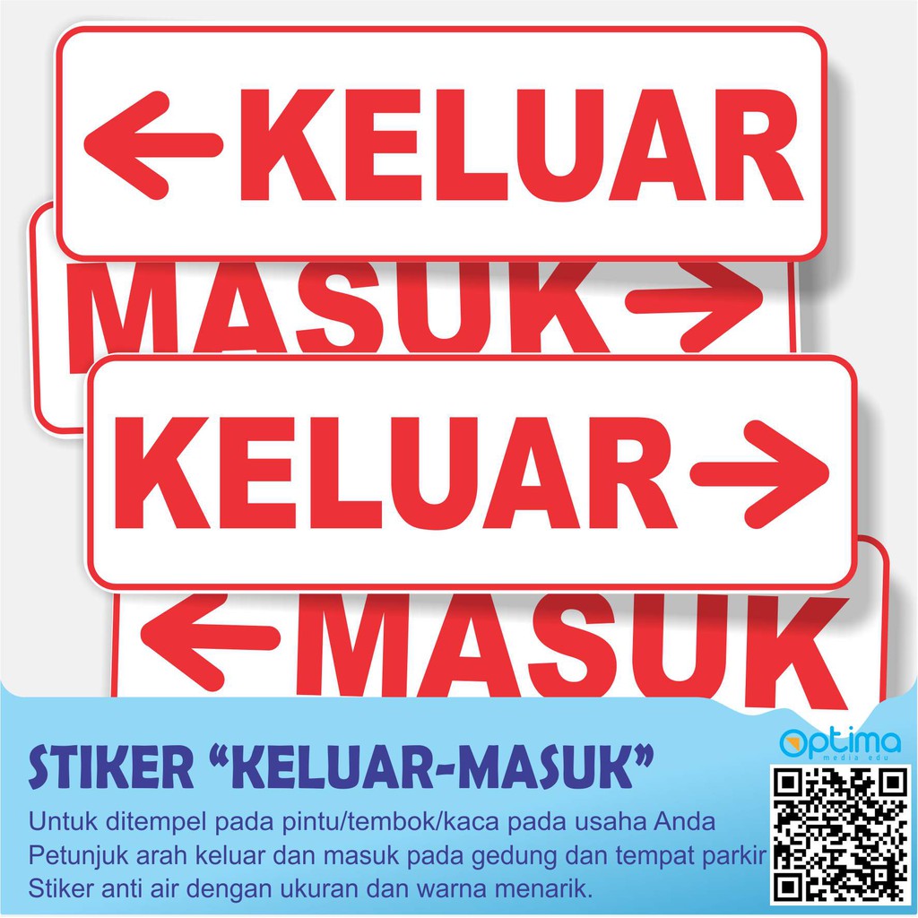 

STIKER PENTUNJUKK ARAH KELUAR MASUK