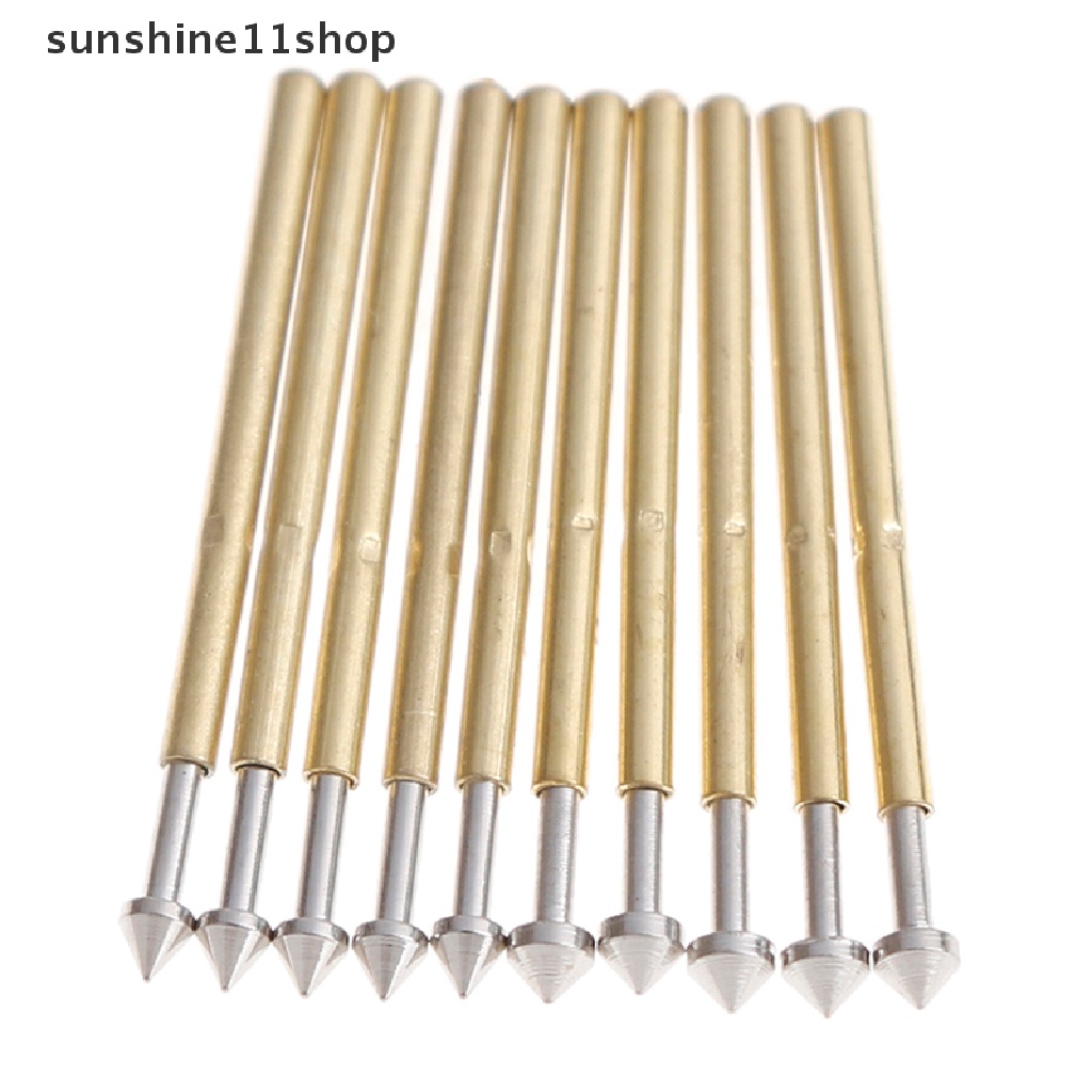 Sho 100Pcs P75-E2 / E3 pogo pin 1.3 / 1.5mm Kepala Kerucut 1.0mm