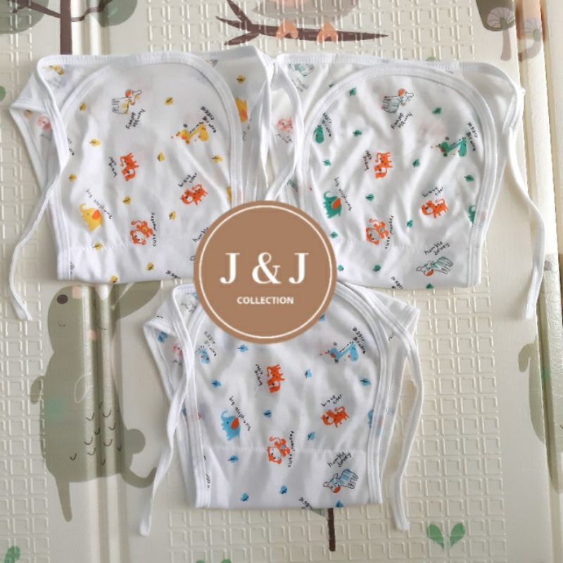 POPOK BAYI TALI KAIN ( 6 PCS ) MOTIF /POPOK BAYI NEWBORN