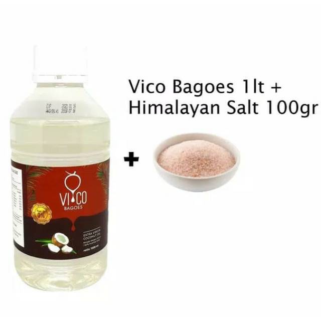 

Vico Bagoes VCO 1 ltr dan Garam Himalaya 100gr