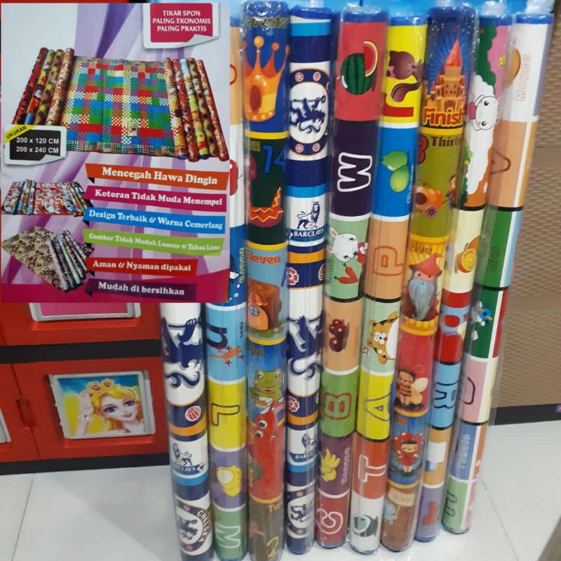 Karpet Spon Kecil/tikar alas lantai/tikar spon gambar motif