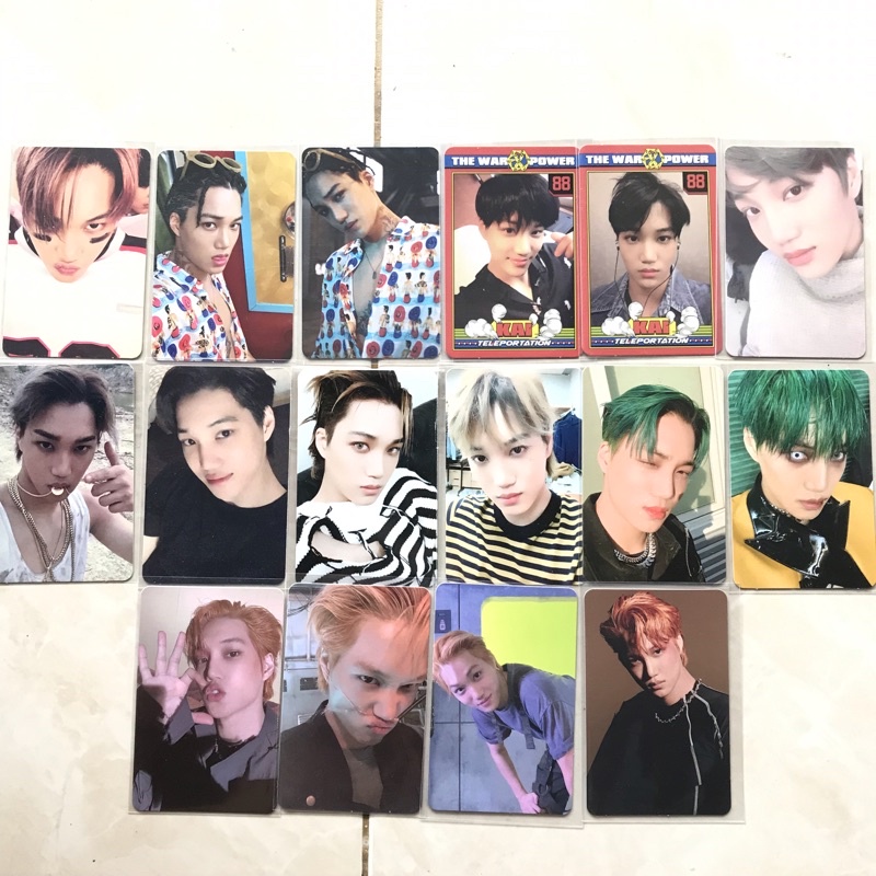 official photocard pc album kai exo [ love me right, the war, power, universe, tempo, love shot, obs
