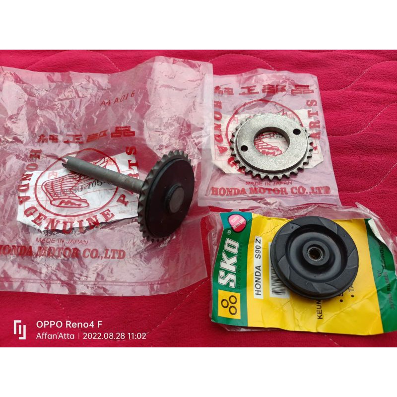GIGI POMPA OLI S90 ASTRA C90 GIR NOKEN GIGI KETENG S 90 KARET ROLLER KAMPRAT HONDA S 90 S90Z CL 90 C