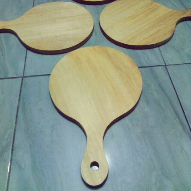 Talenan Kayu Pinus Diameter 30cm / Wooden Cutting Board / Talenan Pizza