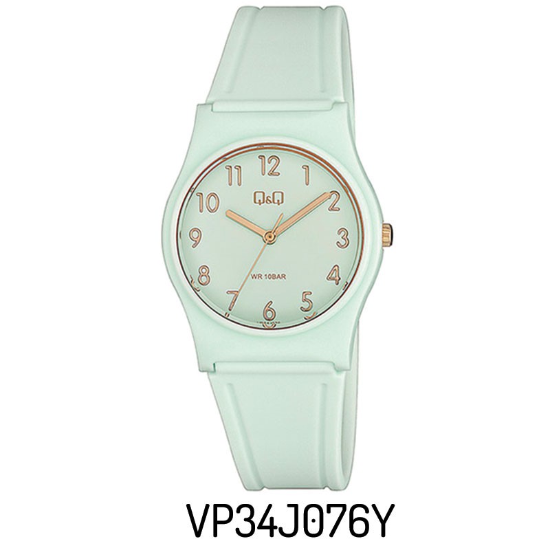 Q&Q Original Jam Tangan Wanita VP34J Series - Jam Tangan Unisex - Karet-VP34J076Y Tosca