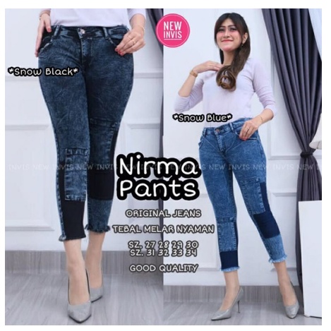 COD NIRMA JEGGING JEANS 7/9 MATT JEANS STRETCH Viral Celana Jeans Rekomendasi Selebgram Tiktok Terkini