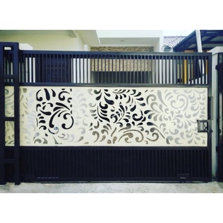 Jual pintu gerbang pagar pager rumah cutting laser custom motif