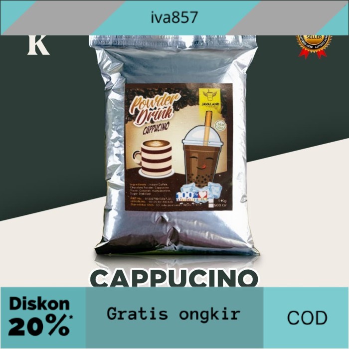 

PROMO Bubuk Minuman Bubble Powder Drink Cappuccino ORIGINAL Javaland 1kg GRATIS ONGKIR