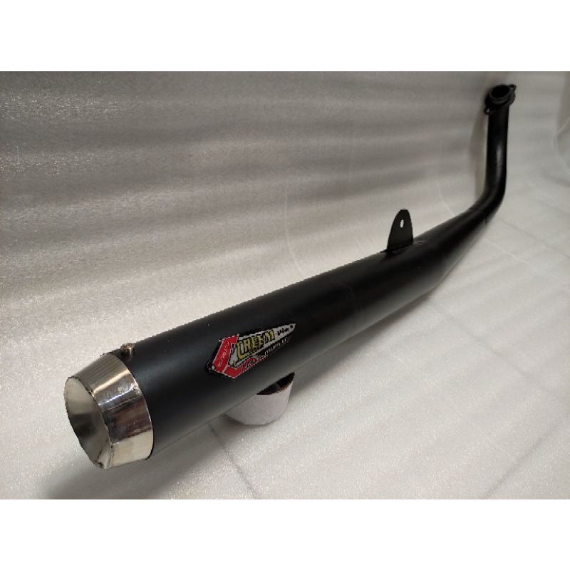 Knalpot RX King Standar Racing Super Garing Istimewa creampie hitam dop tutup croom // istimewa suar