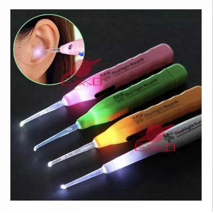 Jual Korek Kuping Earpick FlashLight / Pembersih Telinga / Ear pick