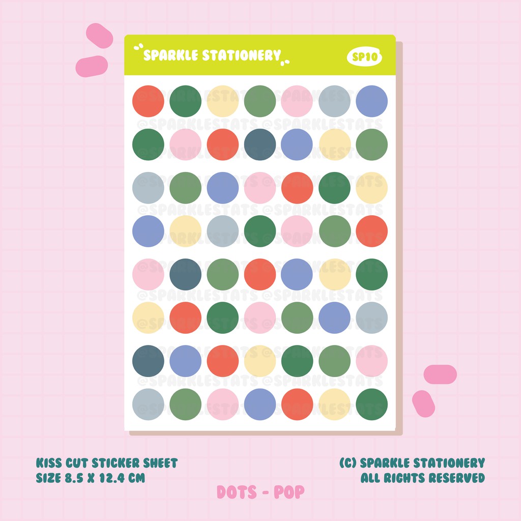 

Dot Sticker Circle Colored Planner / Bullet Journal Sticker Pop Agenda Bujo Stiker Journal