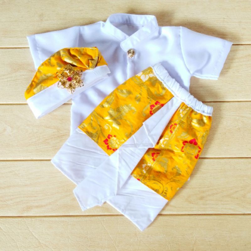 Baju Adat Bali Bayi cowok 0-1th | Baju Kamen Udeng
