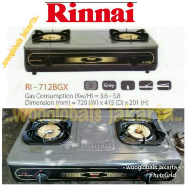 Kompor Rinnai Ri 712 Bgx 2 Tungku Api Lilin Tornado Burner Kuningan Body Besar Grande Series Sni Shopee Indonesia